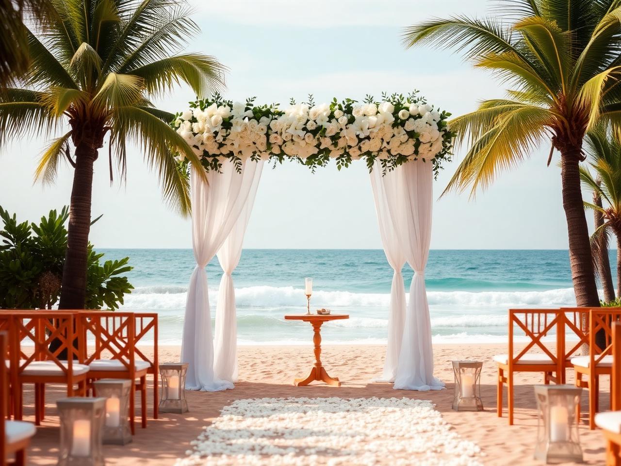 Beach wedding arch